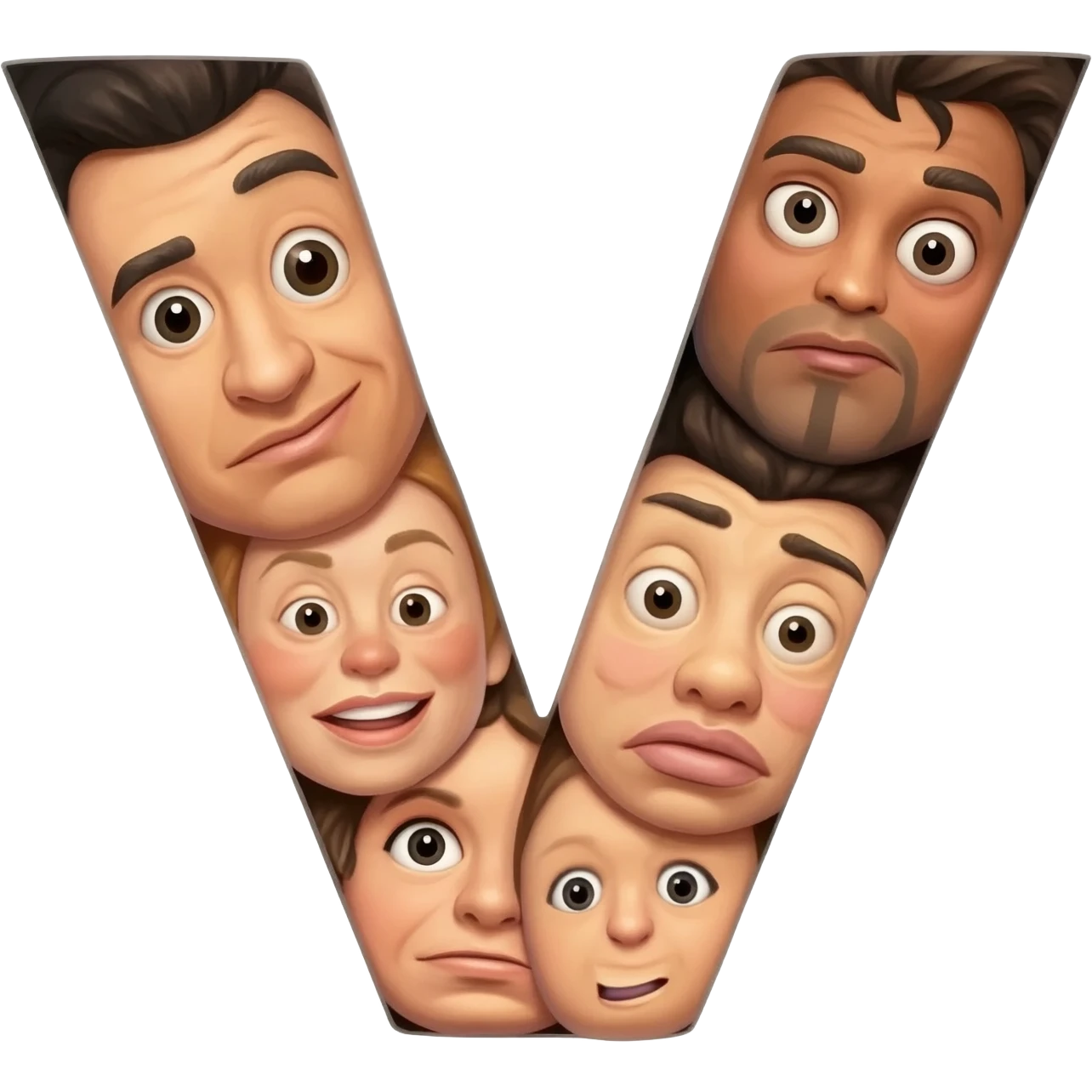 БУКВА V С НАРЦЫССАМИ emoji