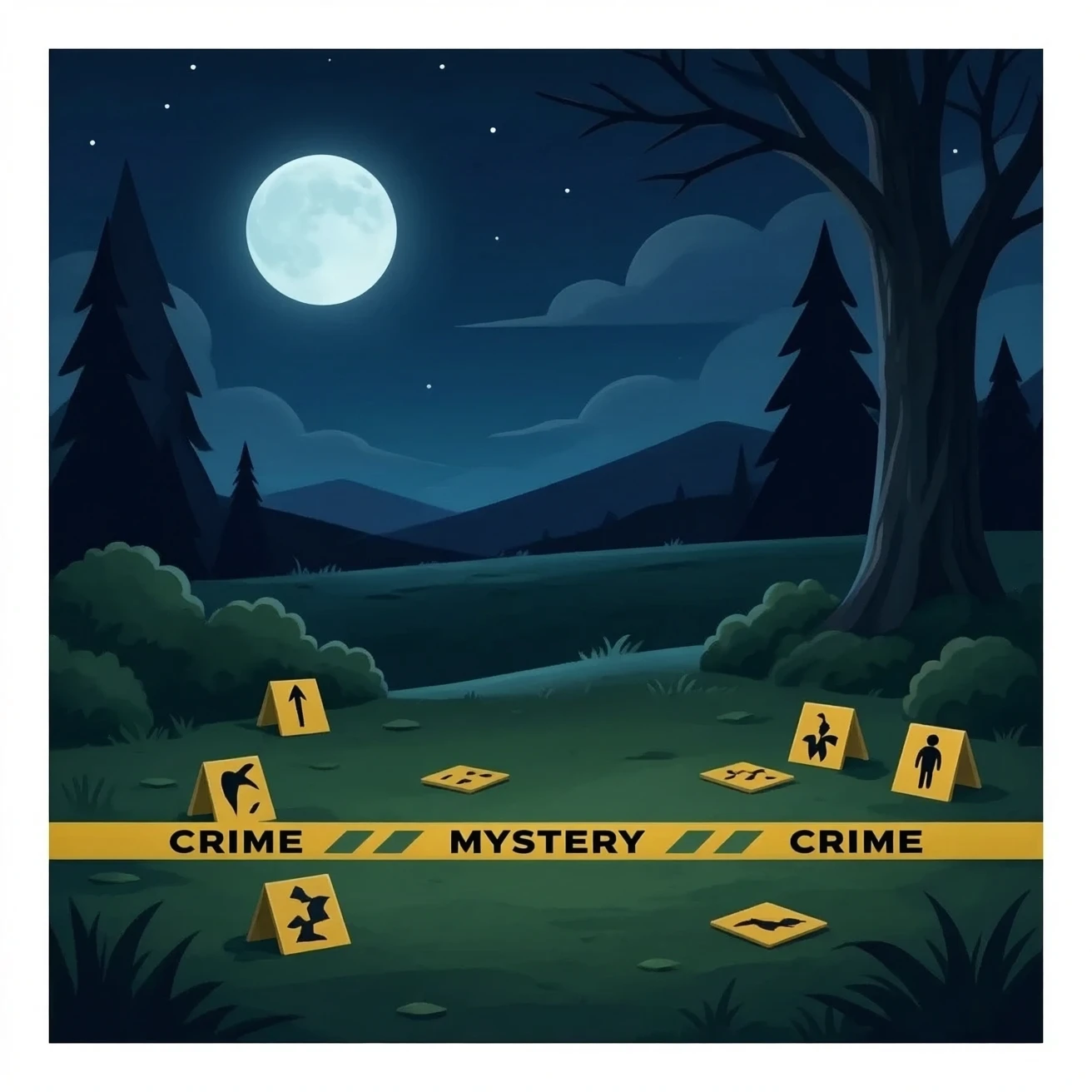 A murder mystery crime scene  emoji
