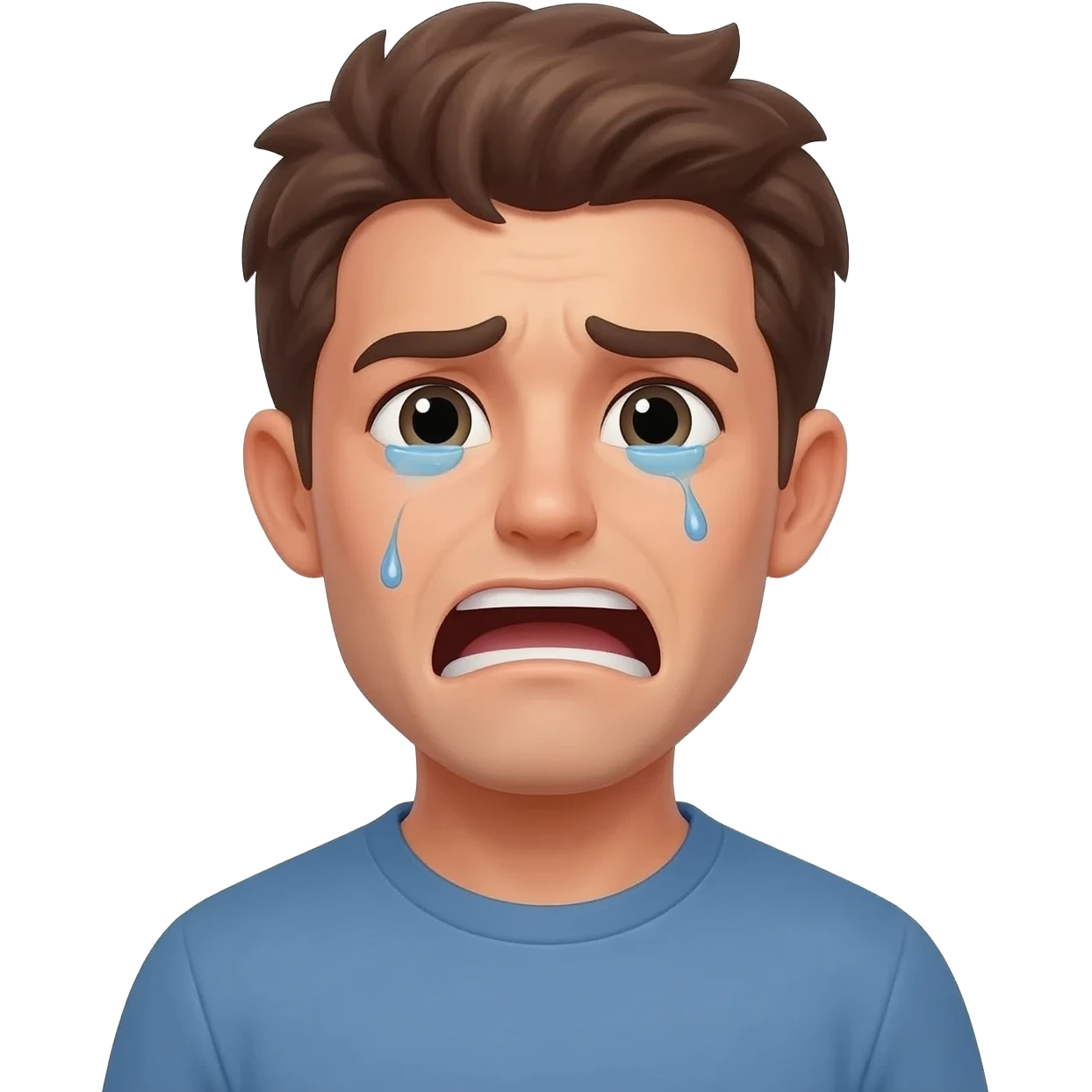 tired exhausted face that is still postive because no one else will save him emoji