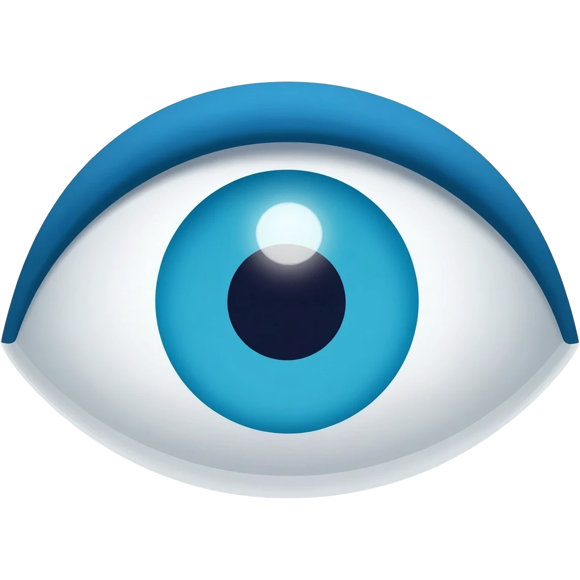 Simple blue eye emoji emoji