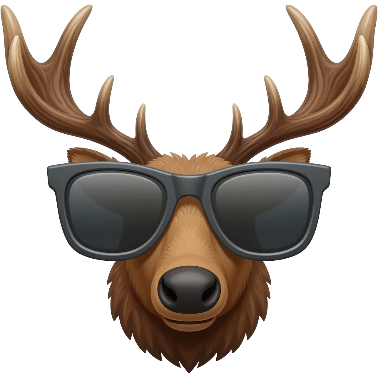 Cooler Elchkopf mit großen schaufeln Sonnenbrille emoji