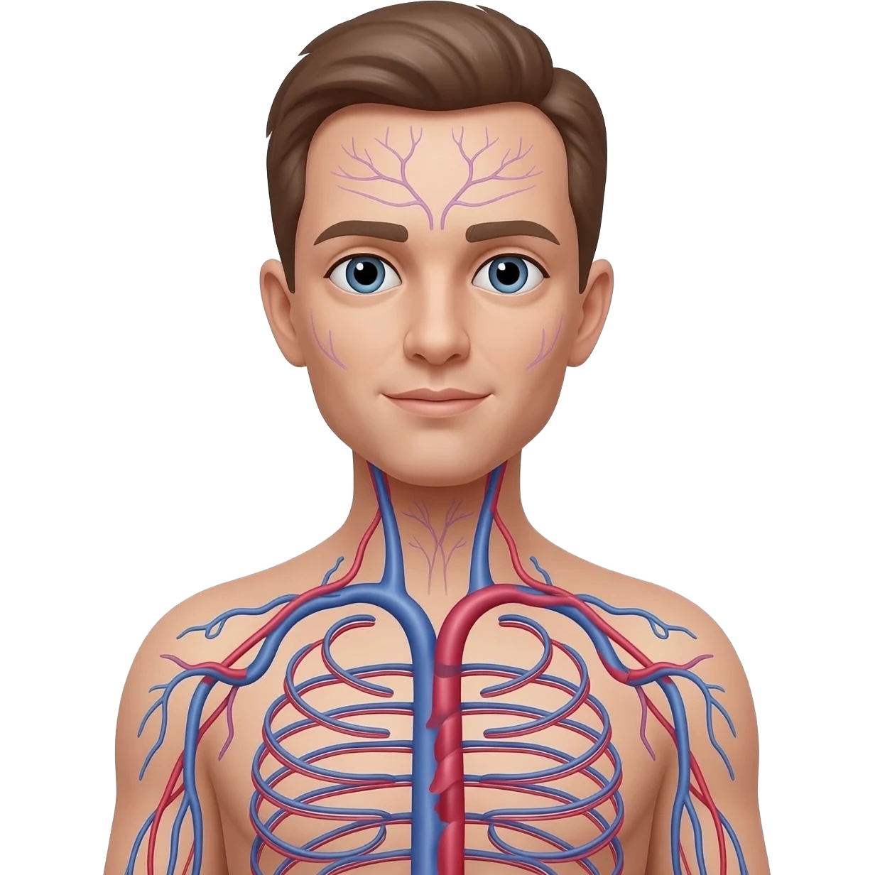 Nervous system on a human realistic emoji