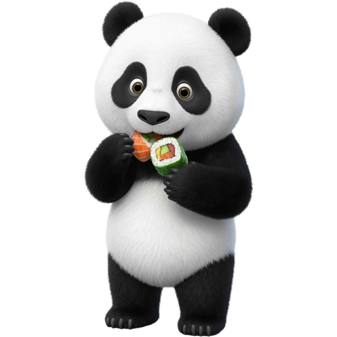panda eatting sushi emoji
