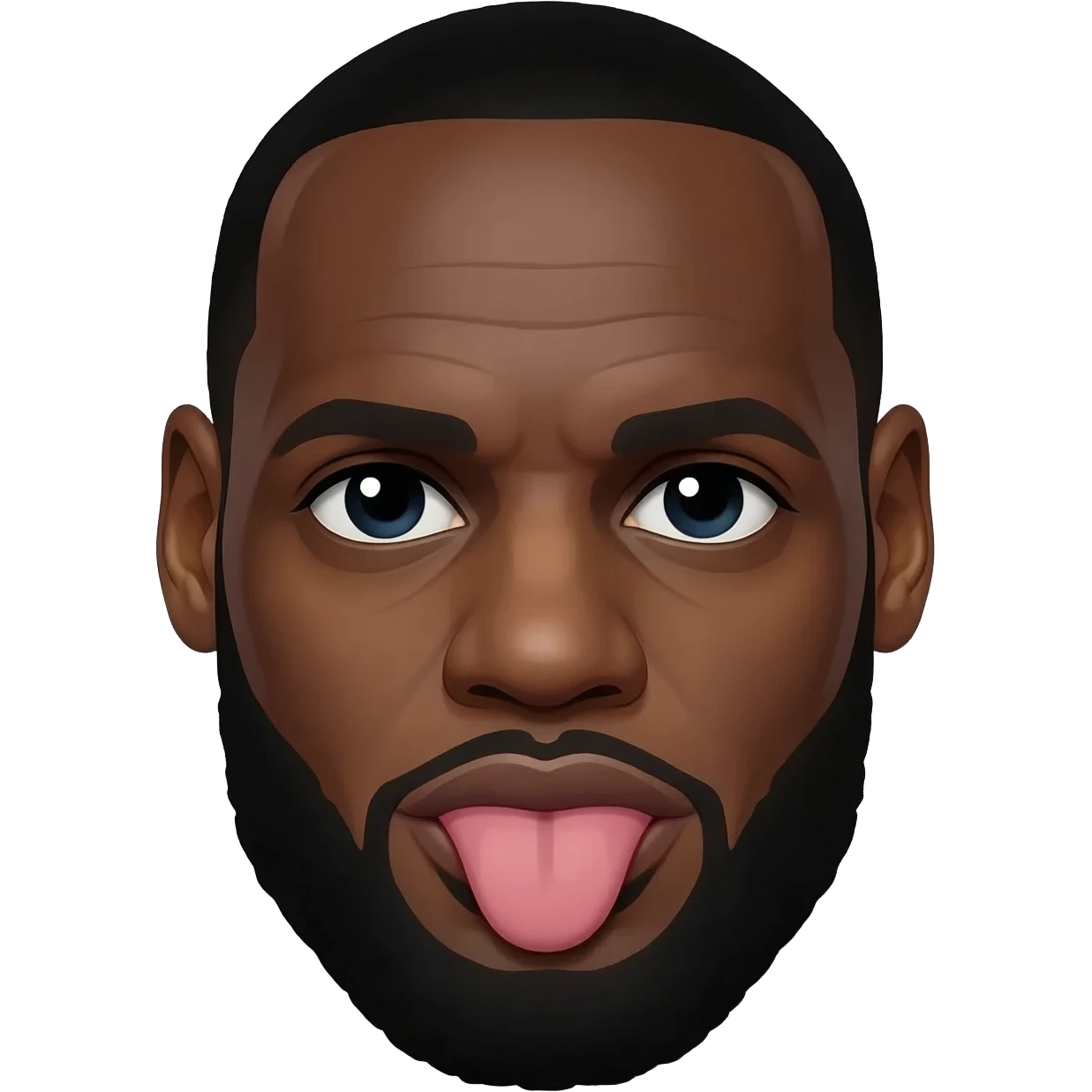 LeBron James sticking out tongue emoji