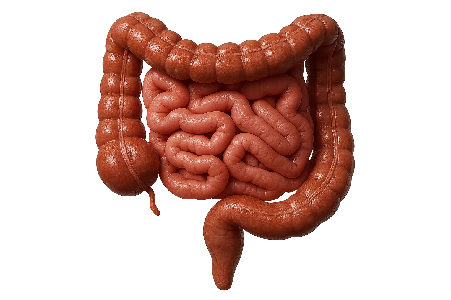 intestino umano anatomico realistico in salute, IPERREALISTICA 4K emoji