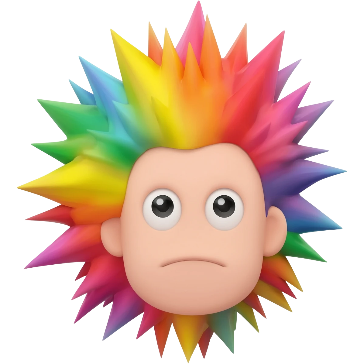 funny hair cartoon emoji