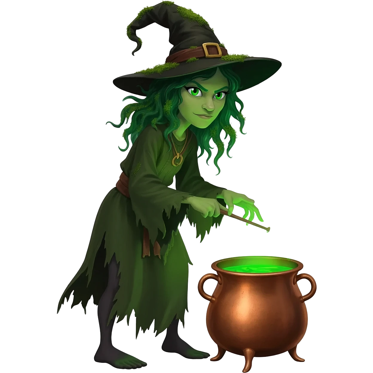green witch cooking potion emoji