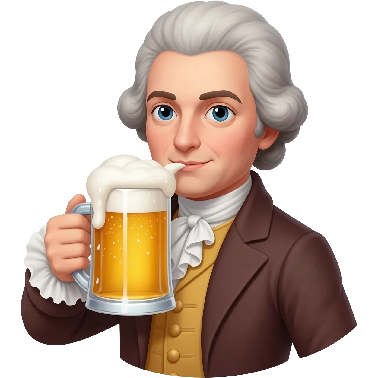 Mozart qui bois une bière emoji