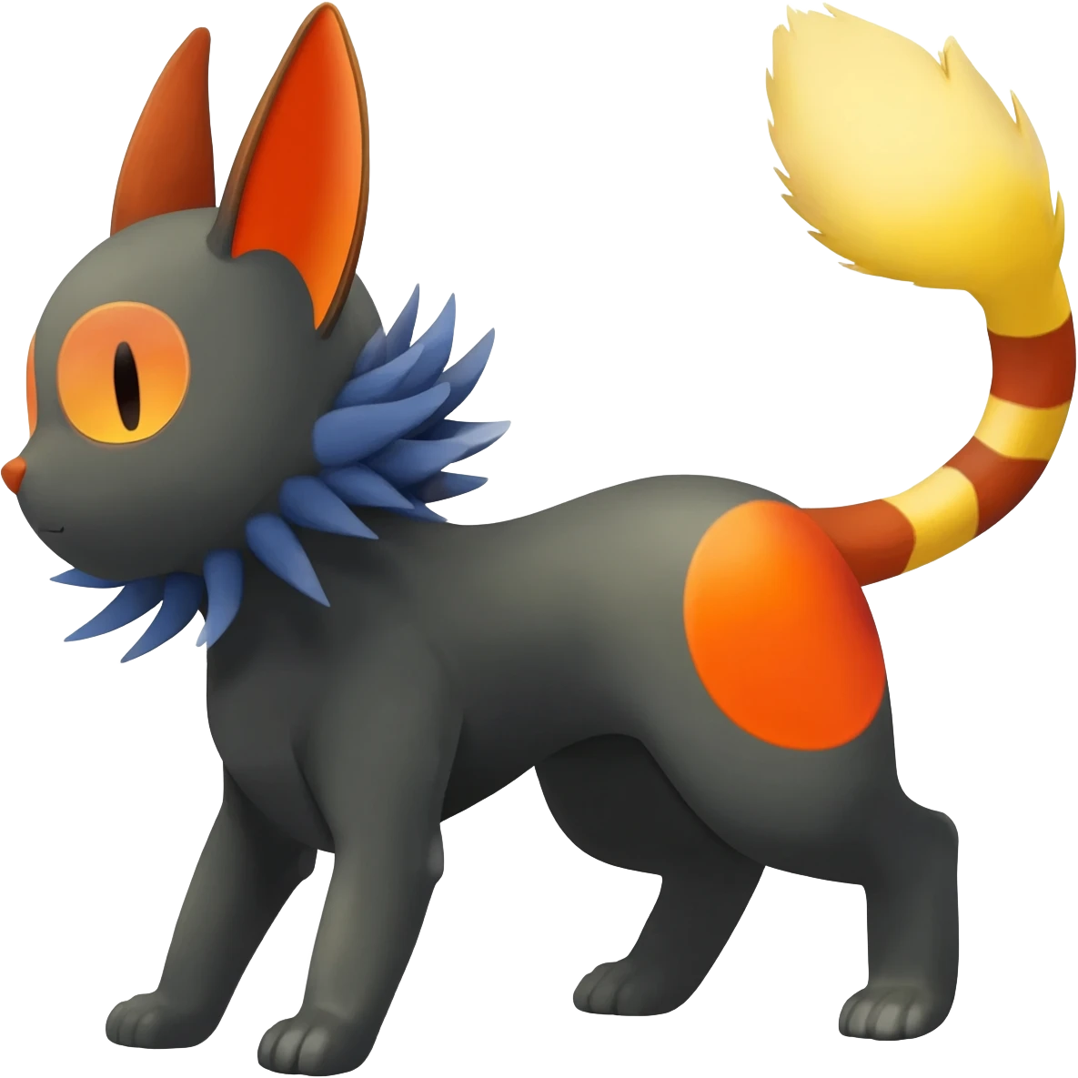 Umbreon-Jolteon-Fennekin-Sylveon-hybrid-animal-Fakémon-Pokémon-fusion emoji