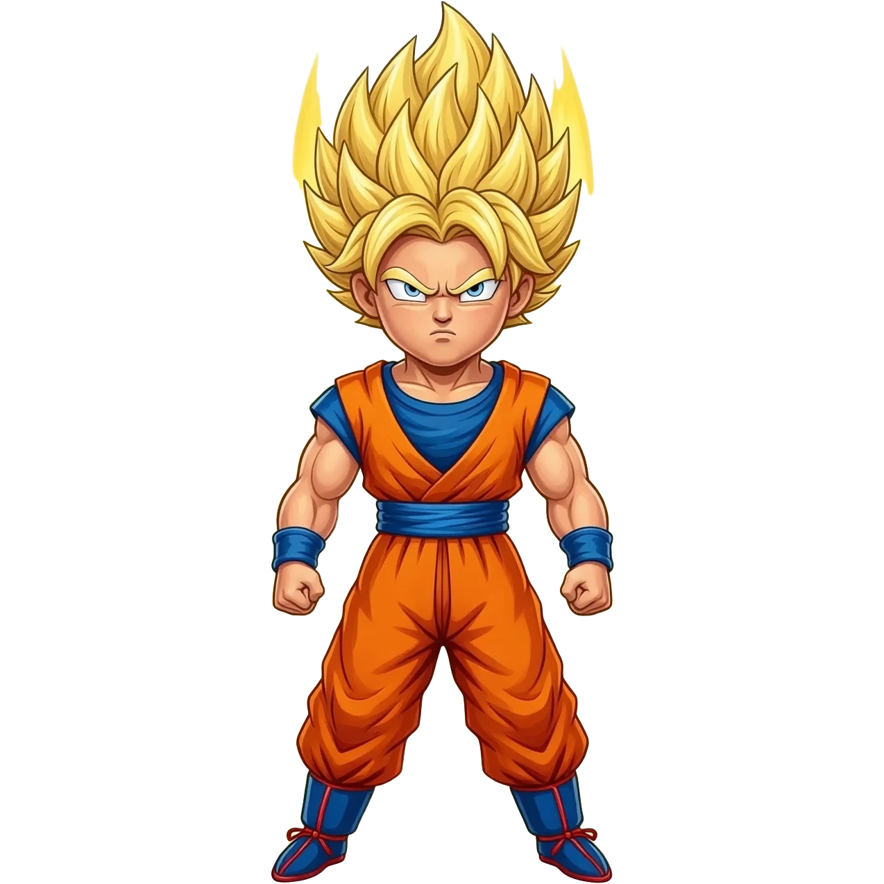 President Trump as a dragon ball z character powering up to go "super sian" emoji