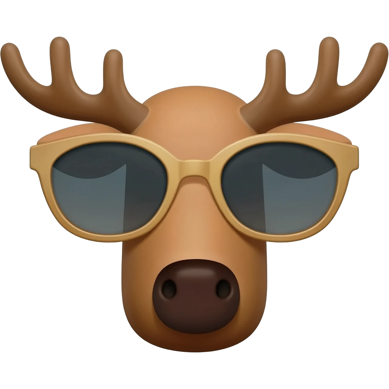 Cooler Elchkopf mit großen schaufeln Sonnenbrille emoji