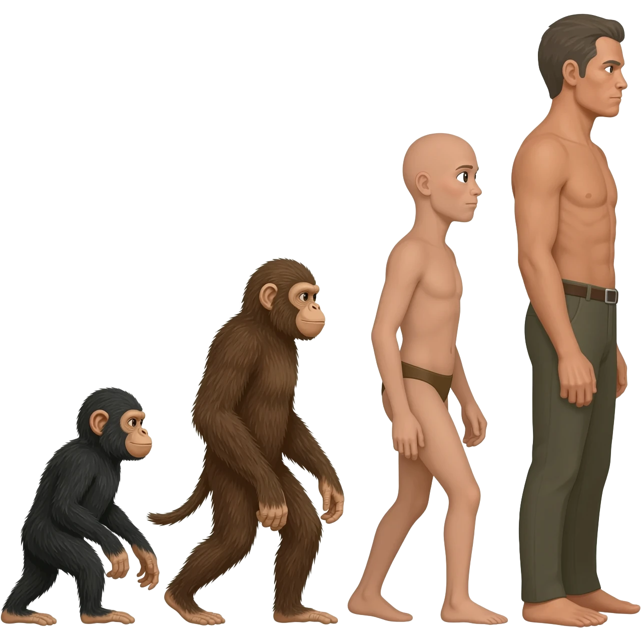 Evolution of human (monkey to human) emoji