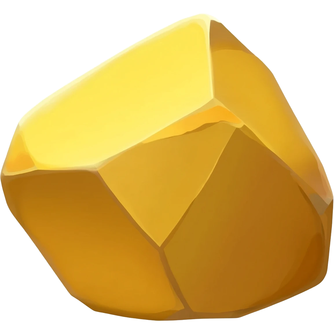Simple gold ore in stone emoji