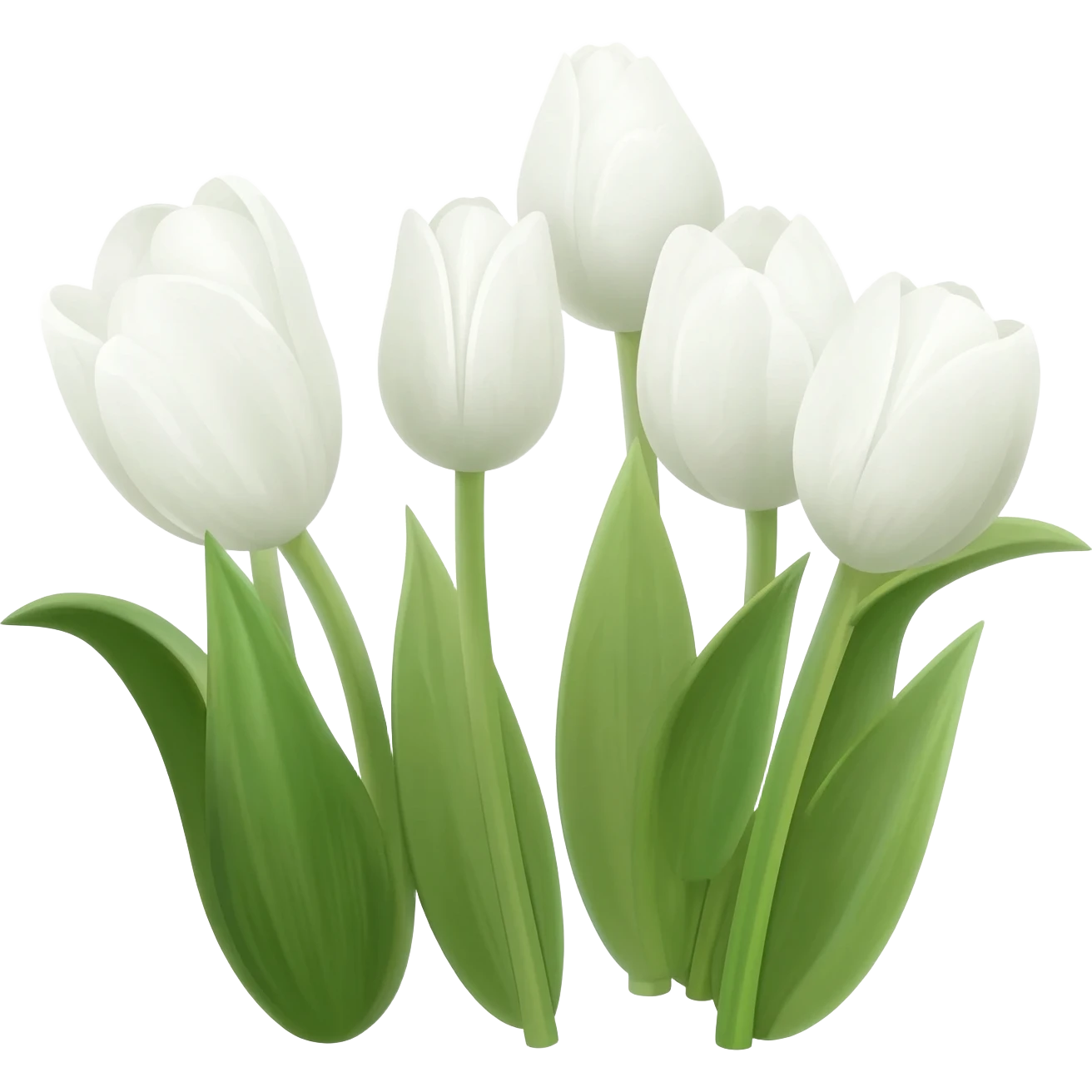 Tulipanes blancos emoji