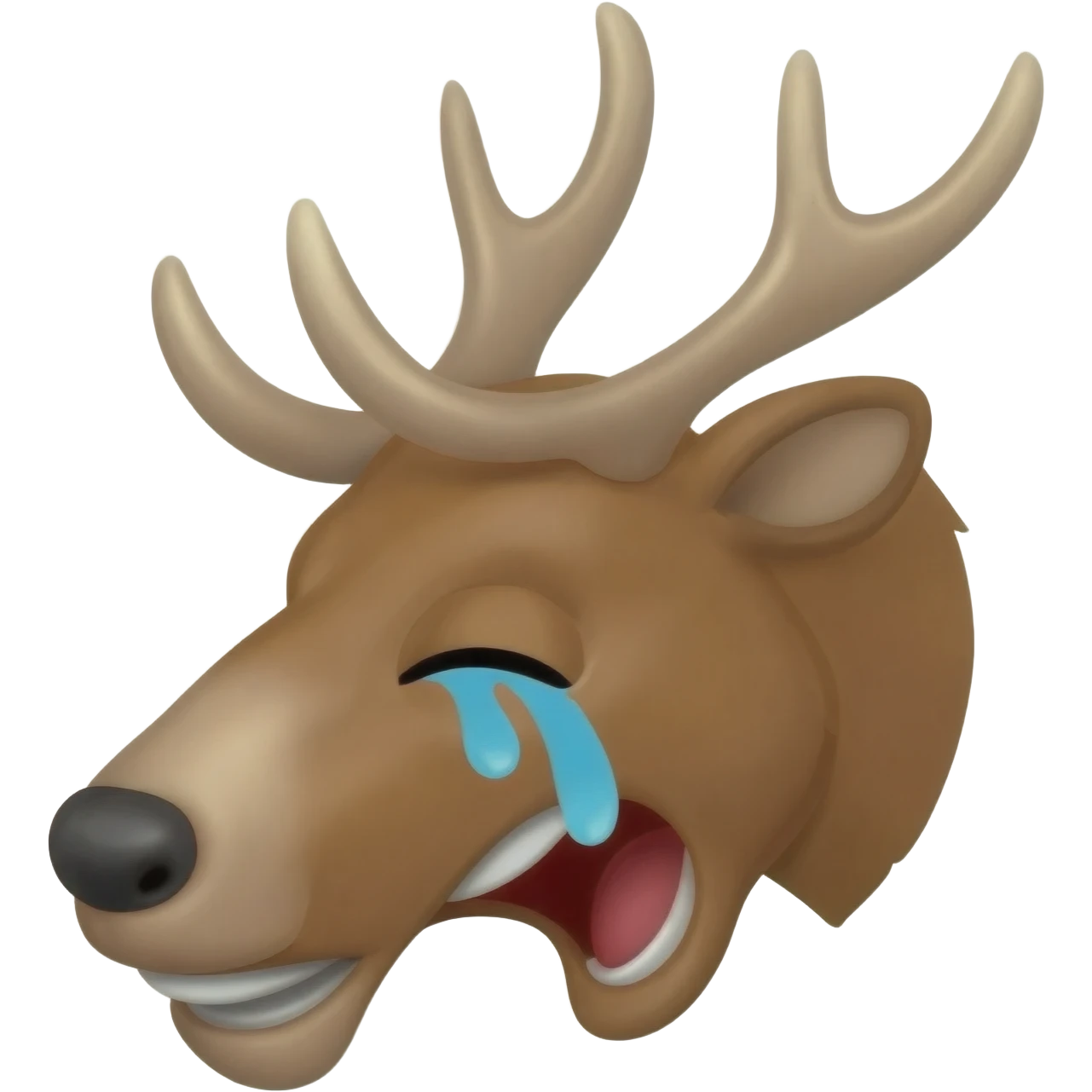 elchkopf diagonal stark lachen tränen emoji