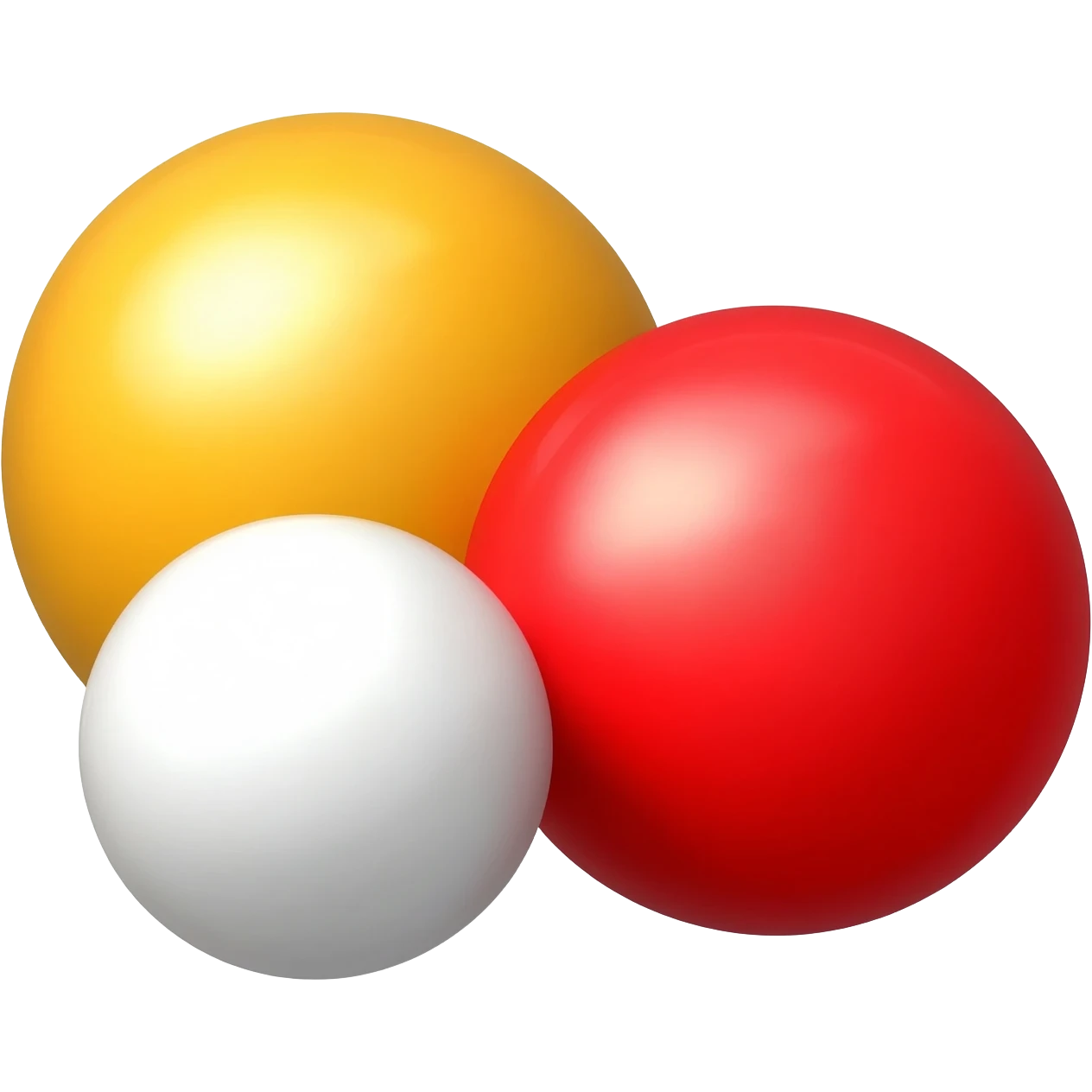 Biglie bianche gialle e rosse emoji