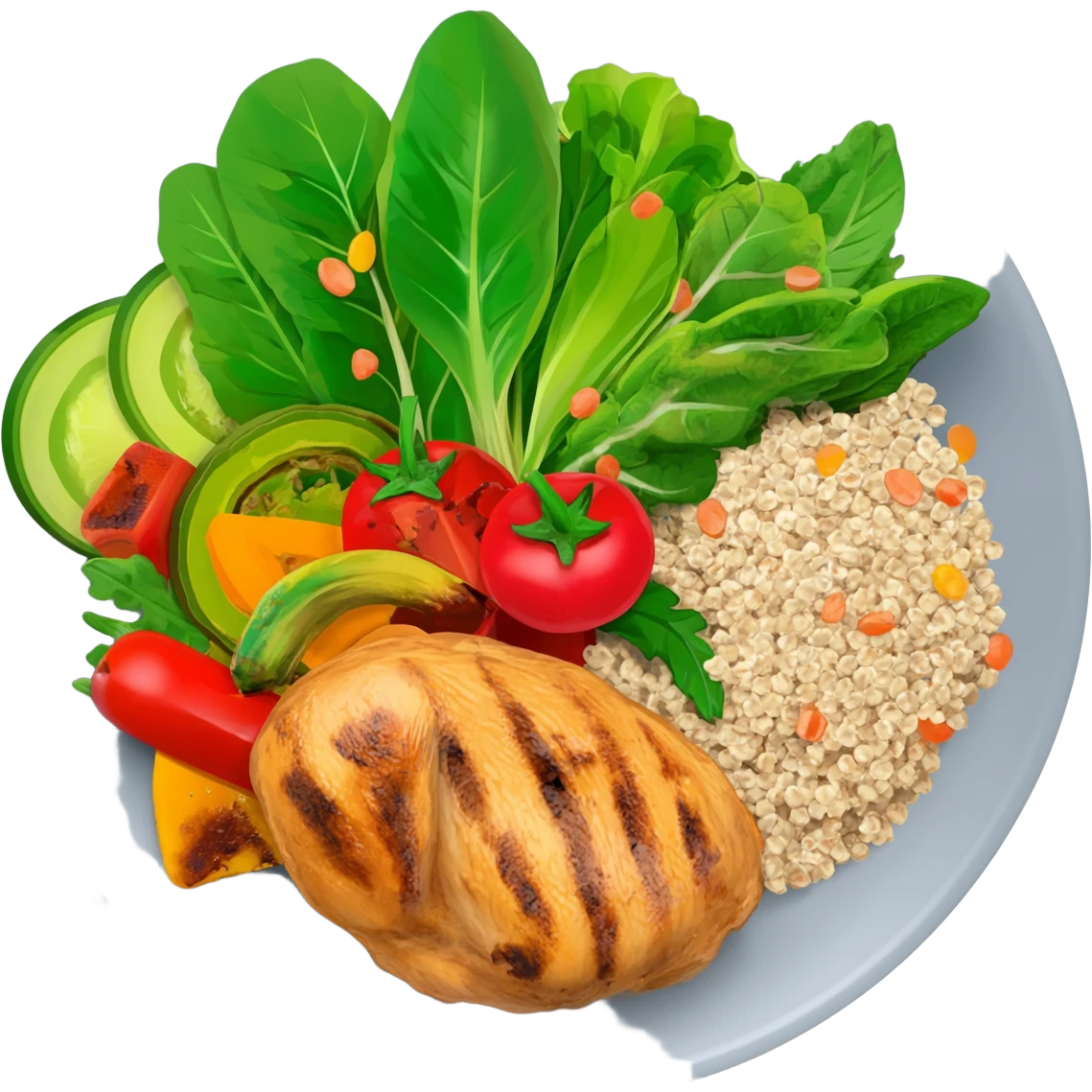 Тарелка со здоровым питанием emoji