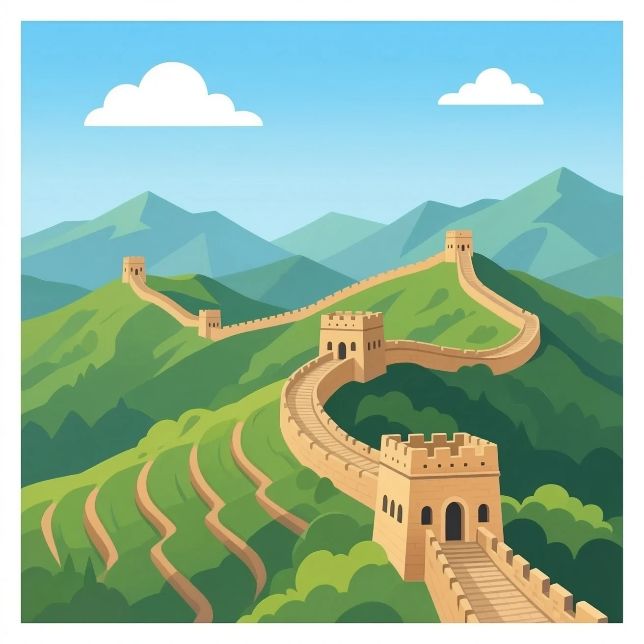 great wall of china holiday emoji