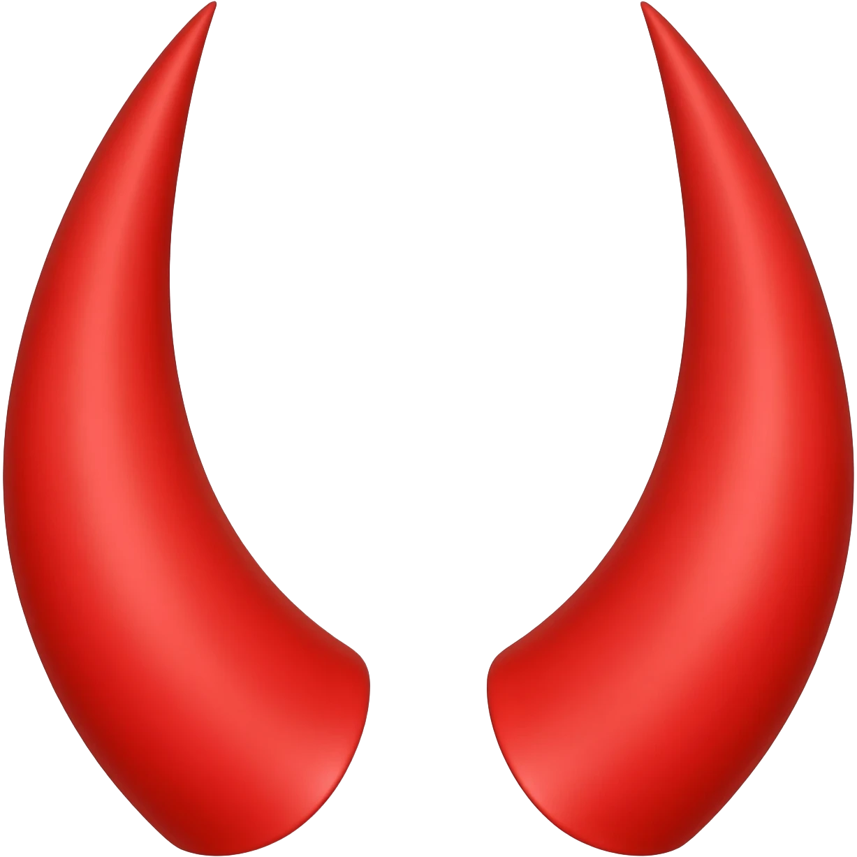 Two red horns. emoji