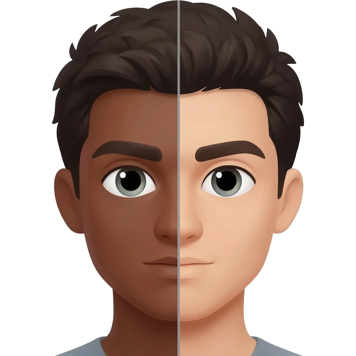 Wait but instead can this emoji person be divided in all of the skin color eyes emoji