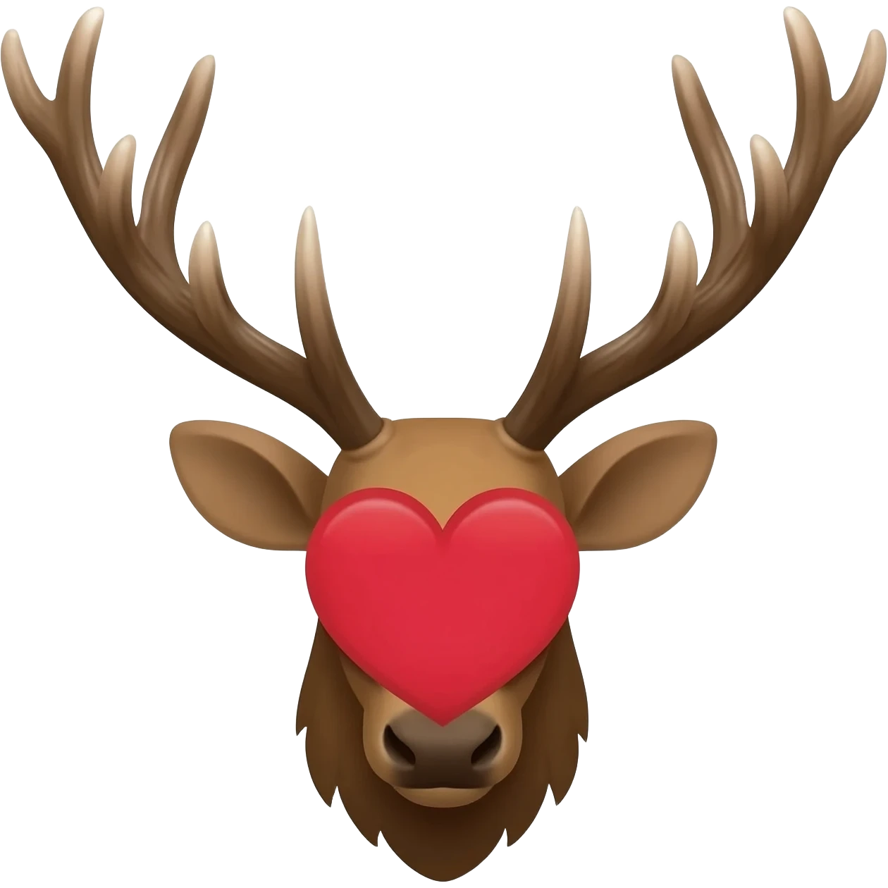 Elchkopf mit einem großen Herz emoji