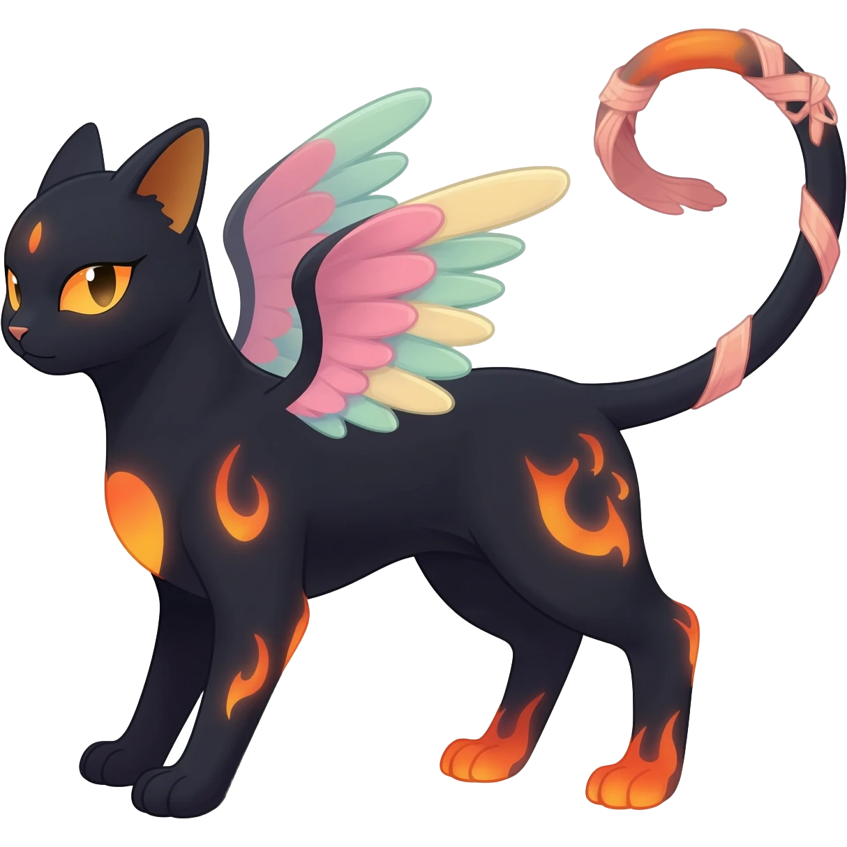 Umbreon-Houndour-Sylveon-hybrid-animal-Fakémon-Pokémon-fusion emoji