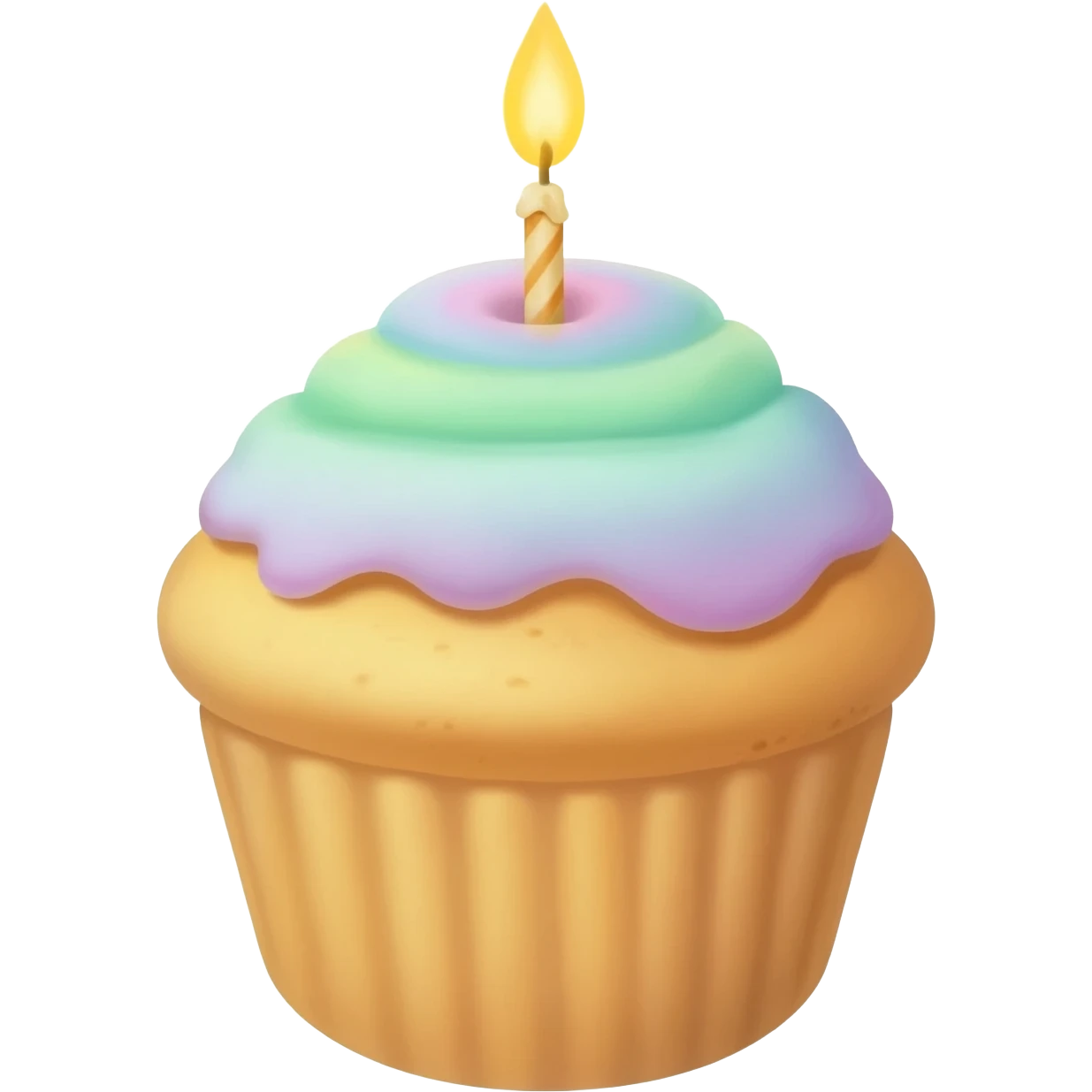 11. cupcake with candle emoji