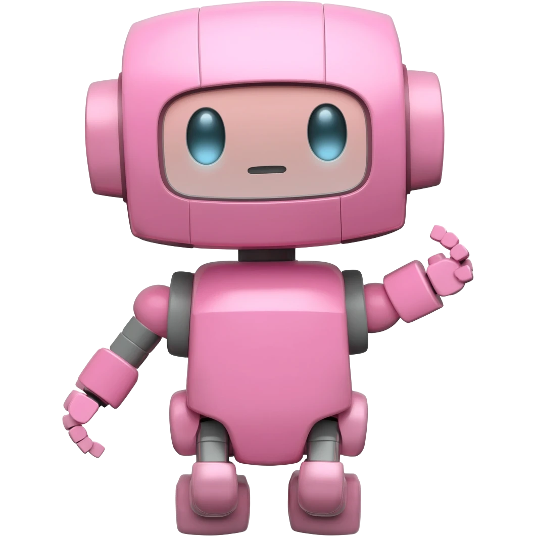 baby pink robot emoji