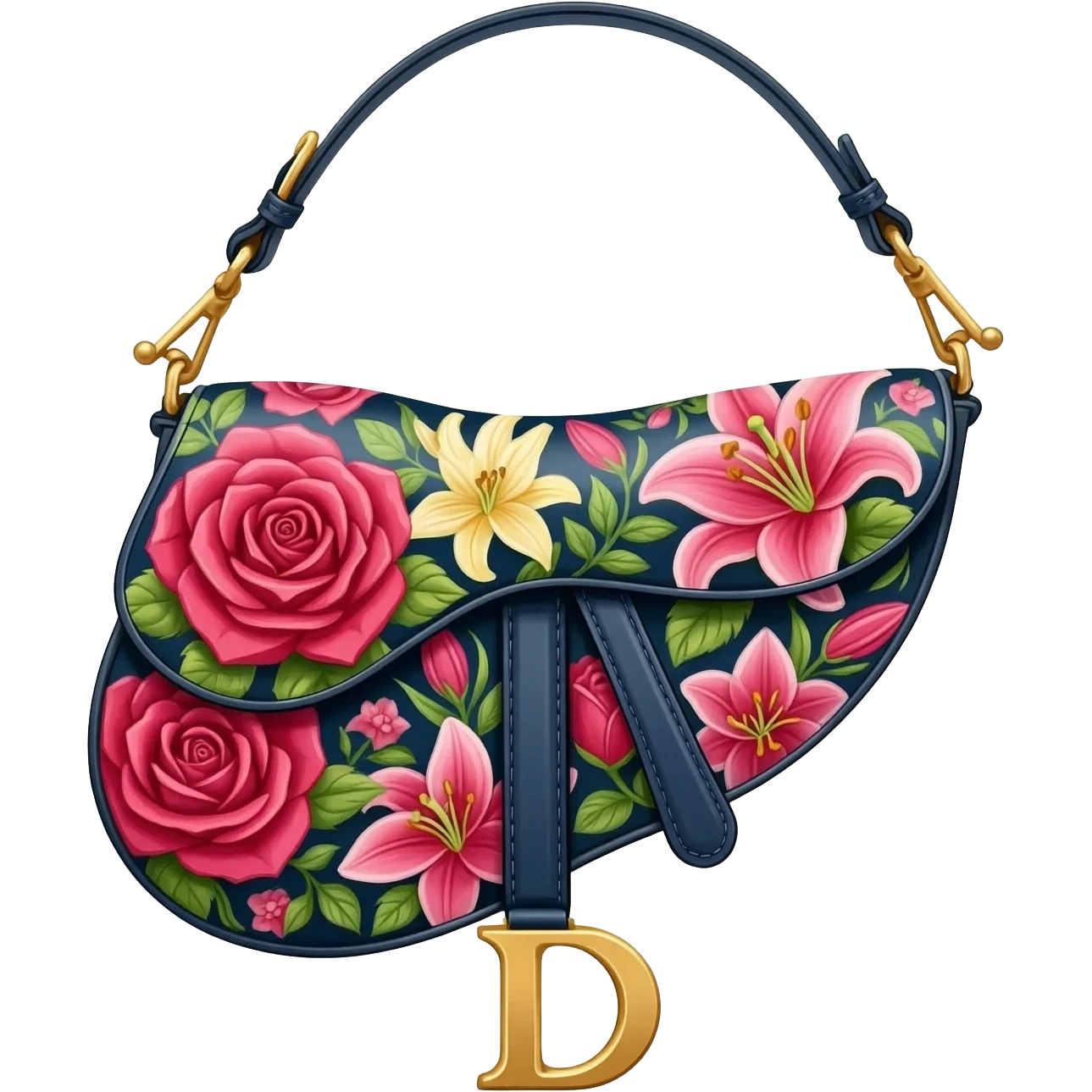 floral dior saddle bag emoji