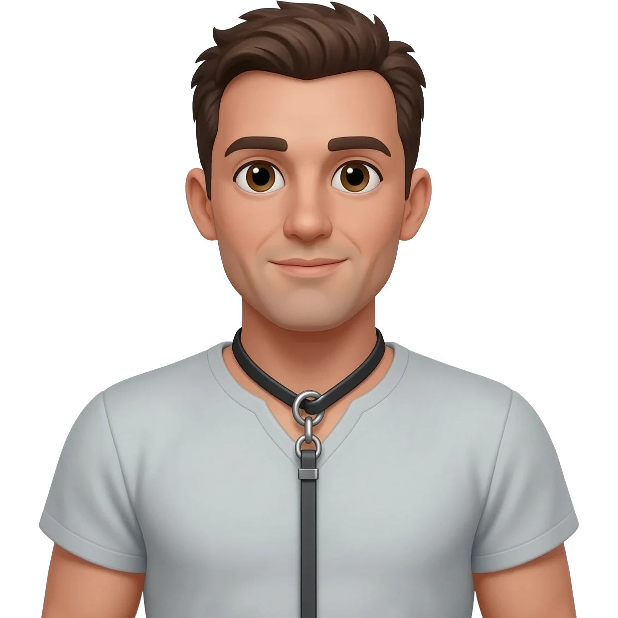 Bdsm submissive man leash emoji