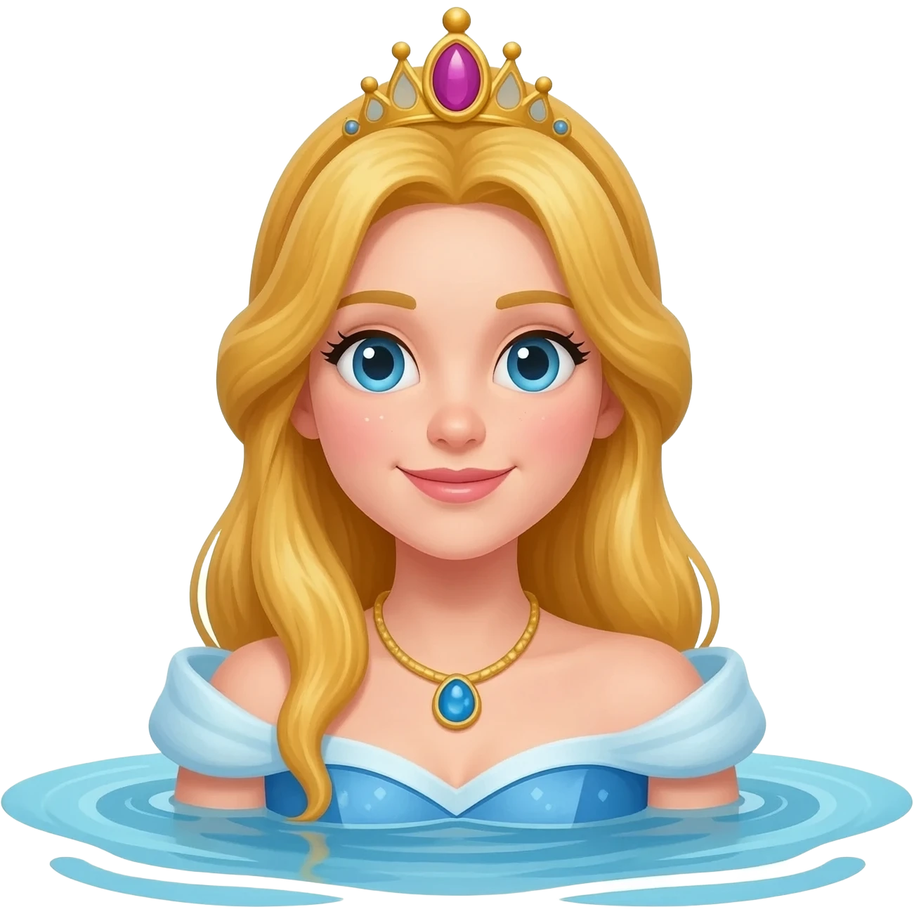 Princess in water princ emoji
