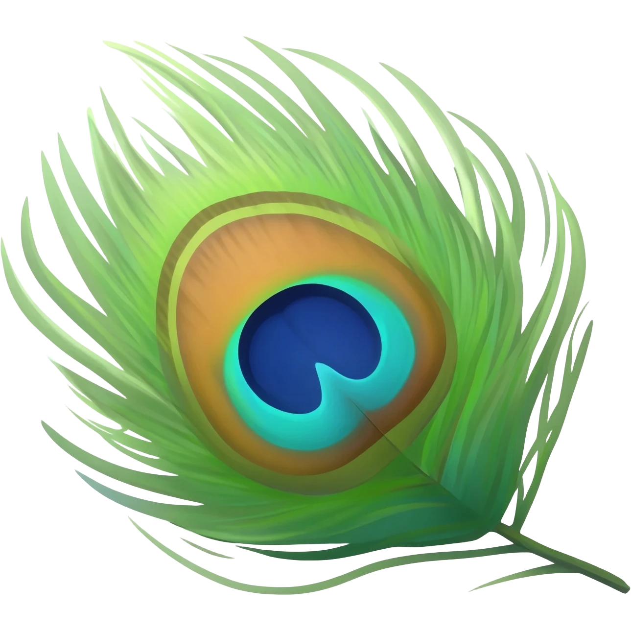 Peacock wing emoji
