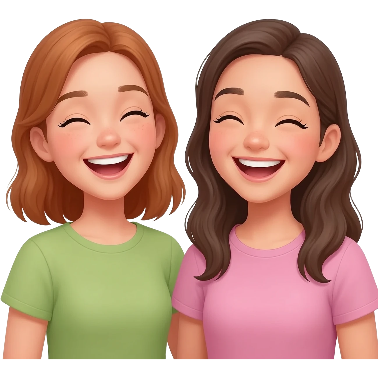 بنات ضحكت emoji