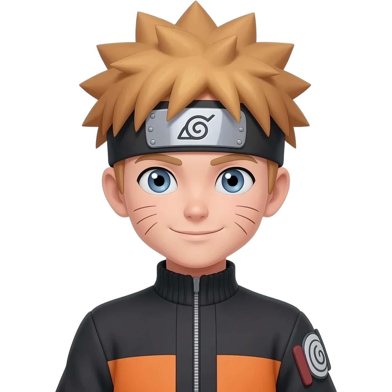 Garçon blond châtain 14 ans avec les vêtement de Naruto le ninja emoji