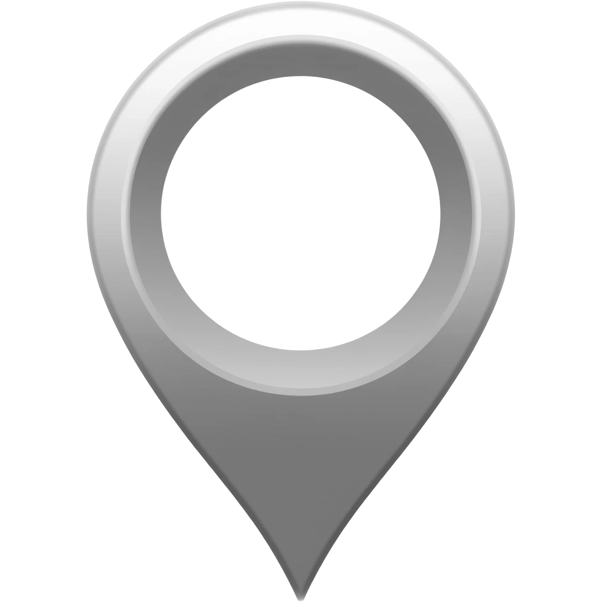 white map gps with grey outlines emoji