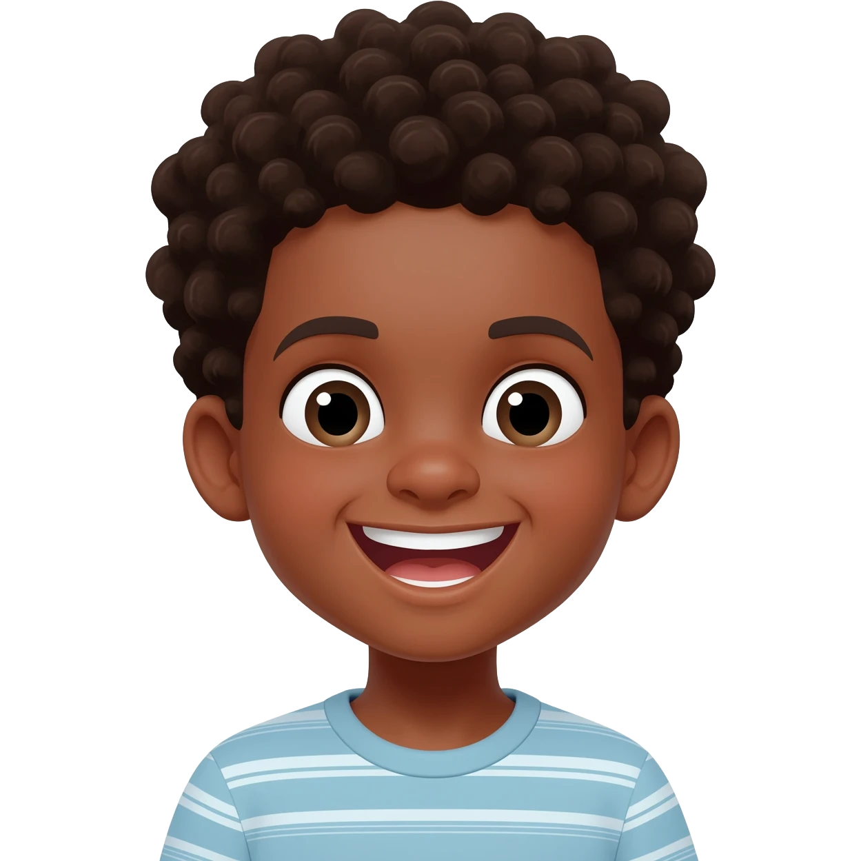 saying thank you black boy curly hair emoji