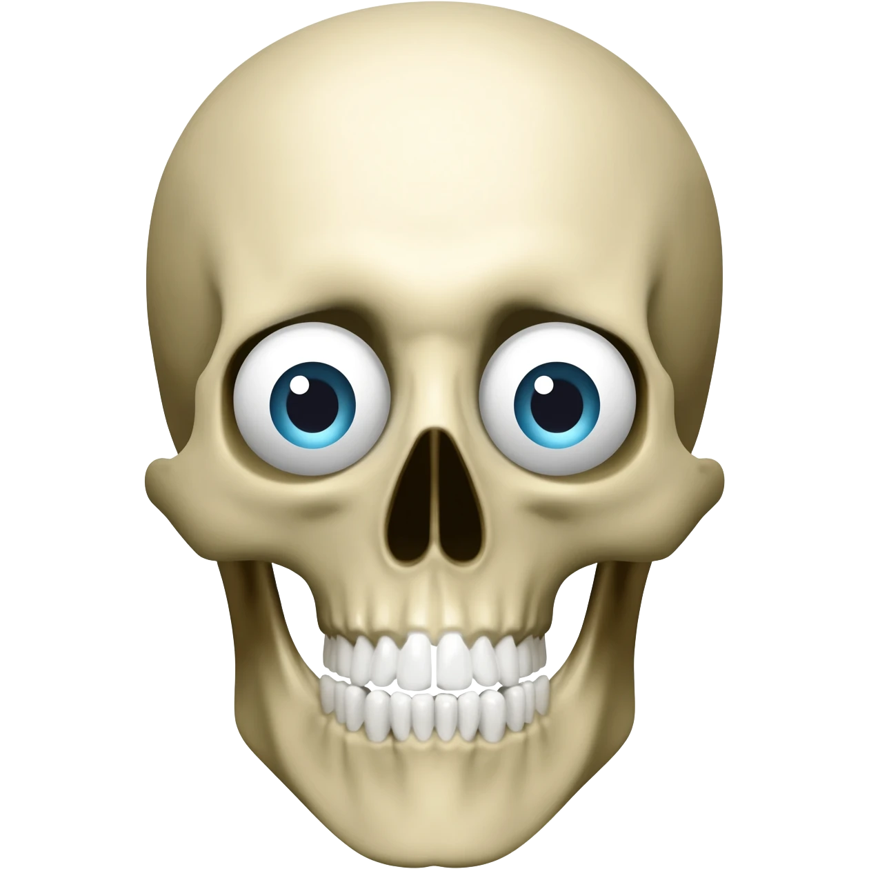 A mind blown skeleton head emoji