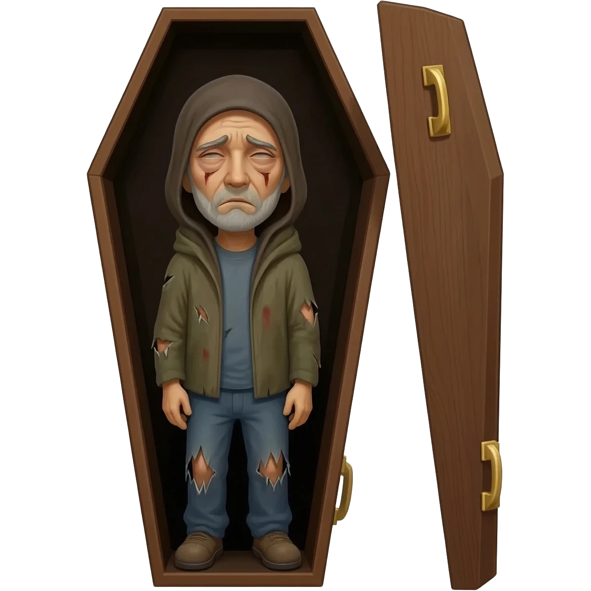 нарисуй бедного в рваной одежде парня, как он встает из гроба emoji