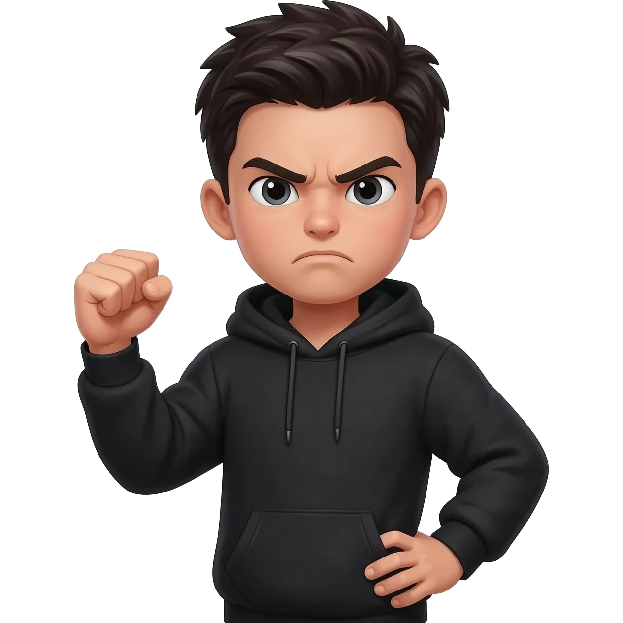 angry boy hand on hip emoji