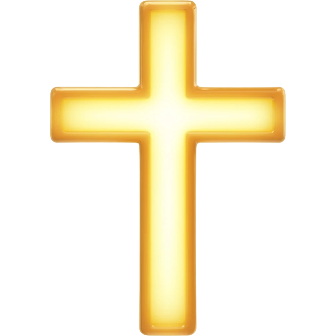 Cross with light emoji