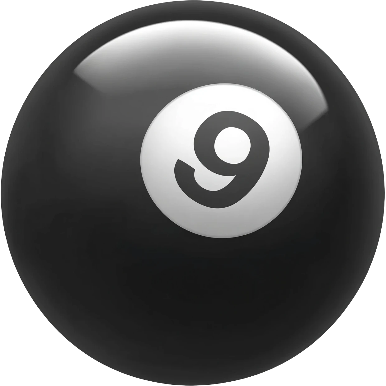 9 طابة بليارد رقم لون اسود emoji