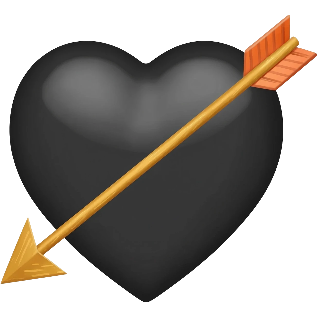 Corazón negro flechado emoji