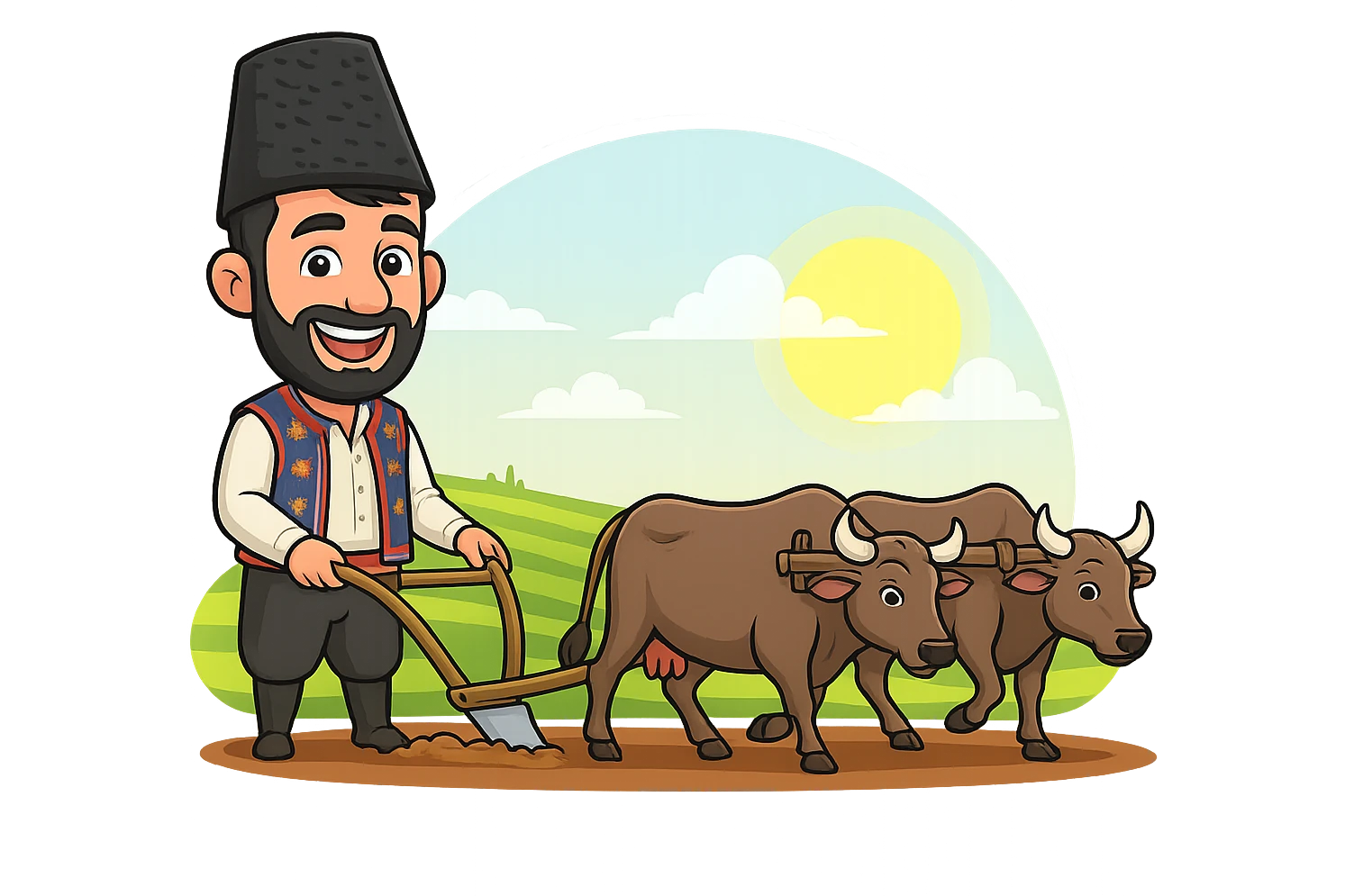 Turn this image into a vibrant, cheerful cartoon sticker with clear outlines, expressive faces, and a fun, colorful look, suitable for WhatsApp and Instagram, with a transparent background, in the chibi stickers style. emoji