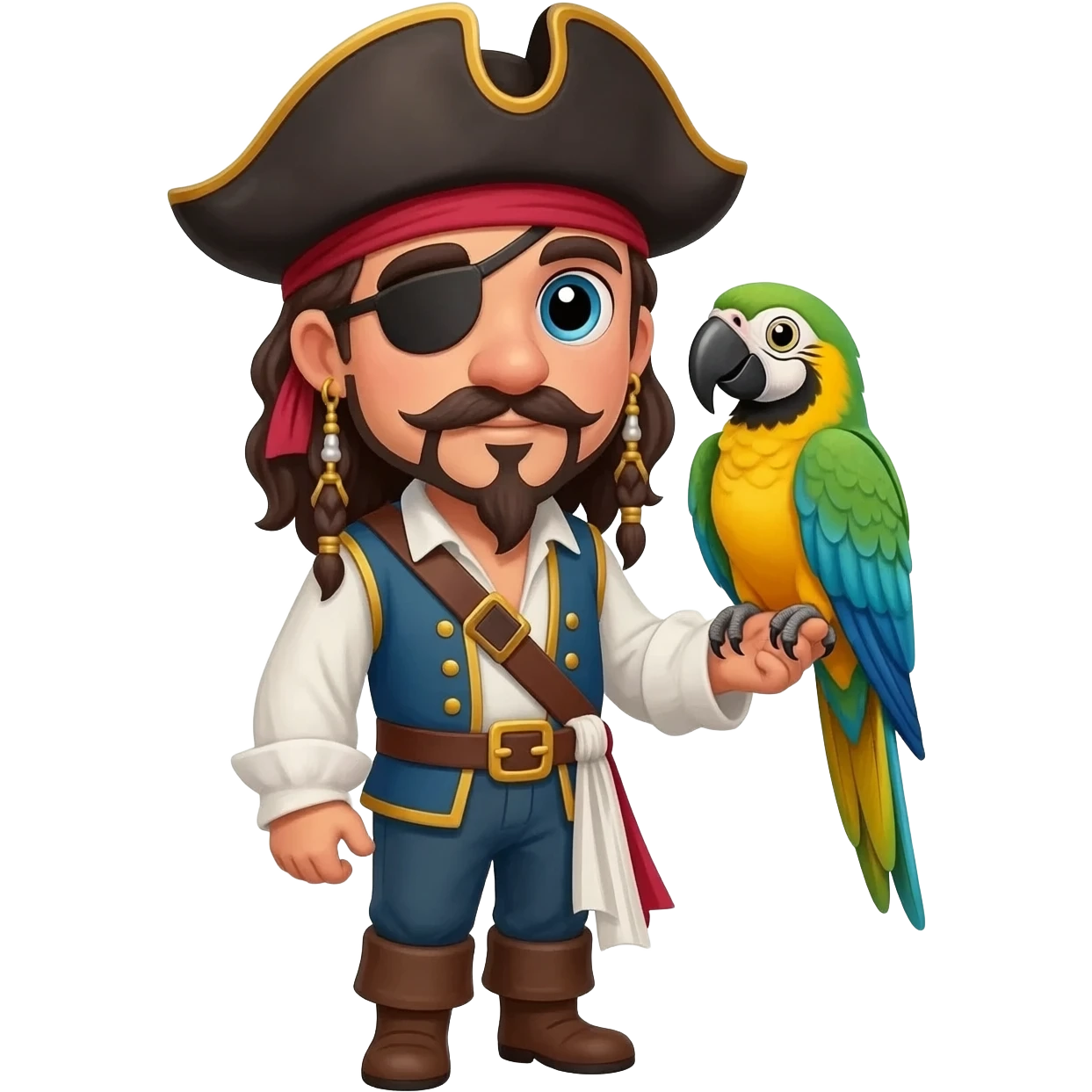 pirate and parrot emoji