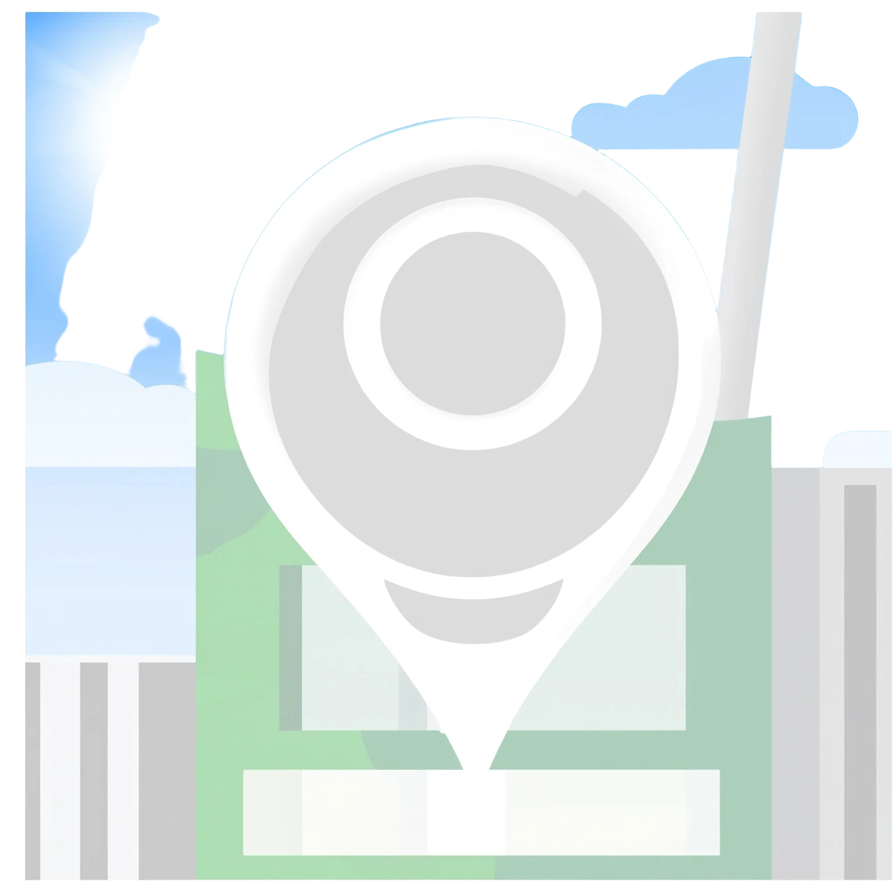 White Google maps emoji