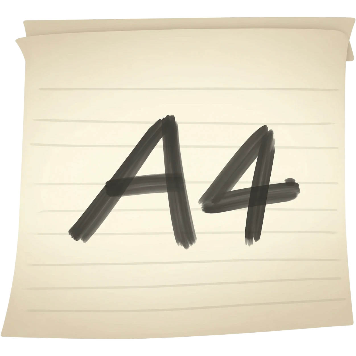 hoja de papel que diga A4 emoji