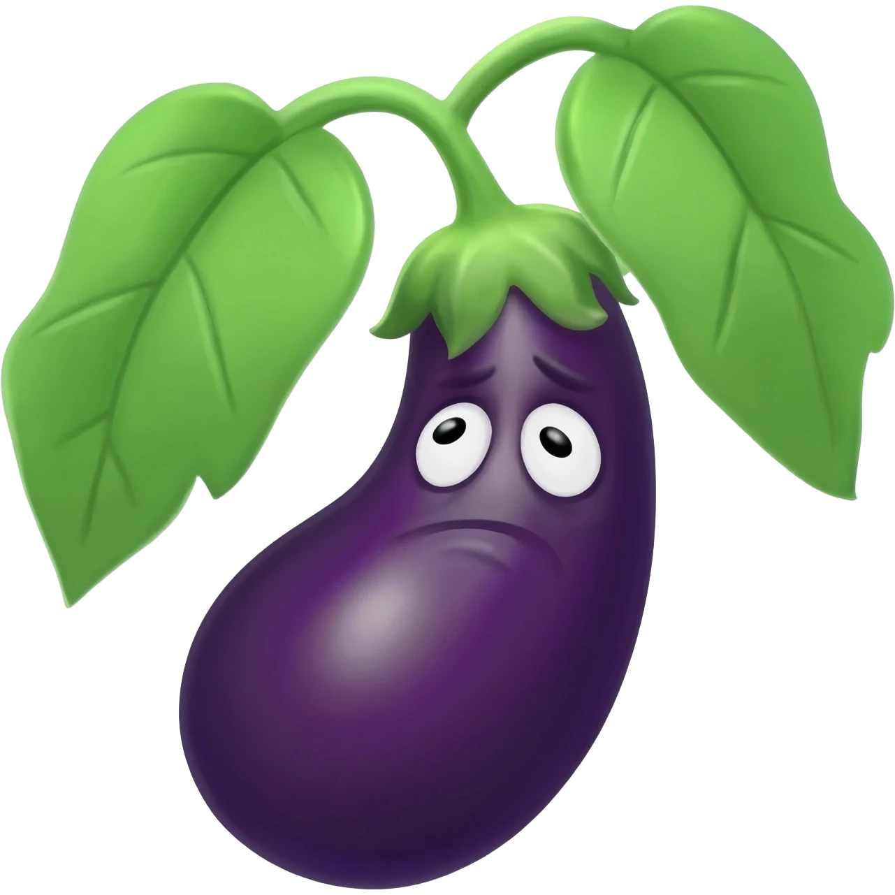 frightened eggplant emoji
