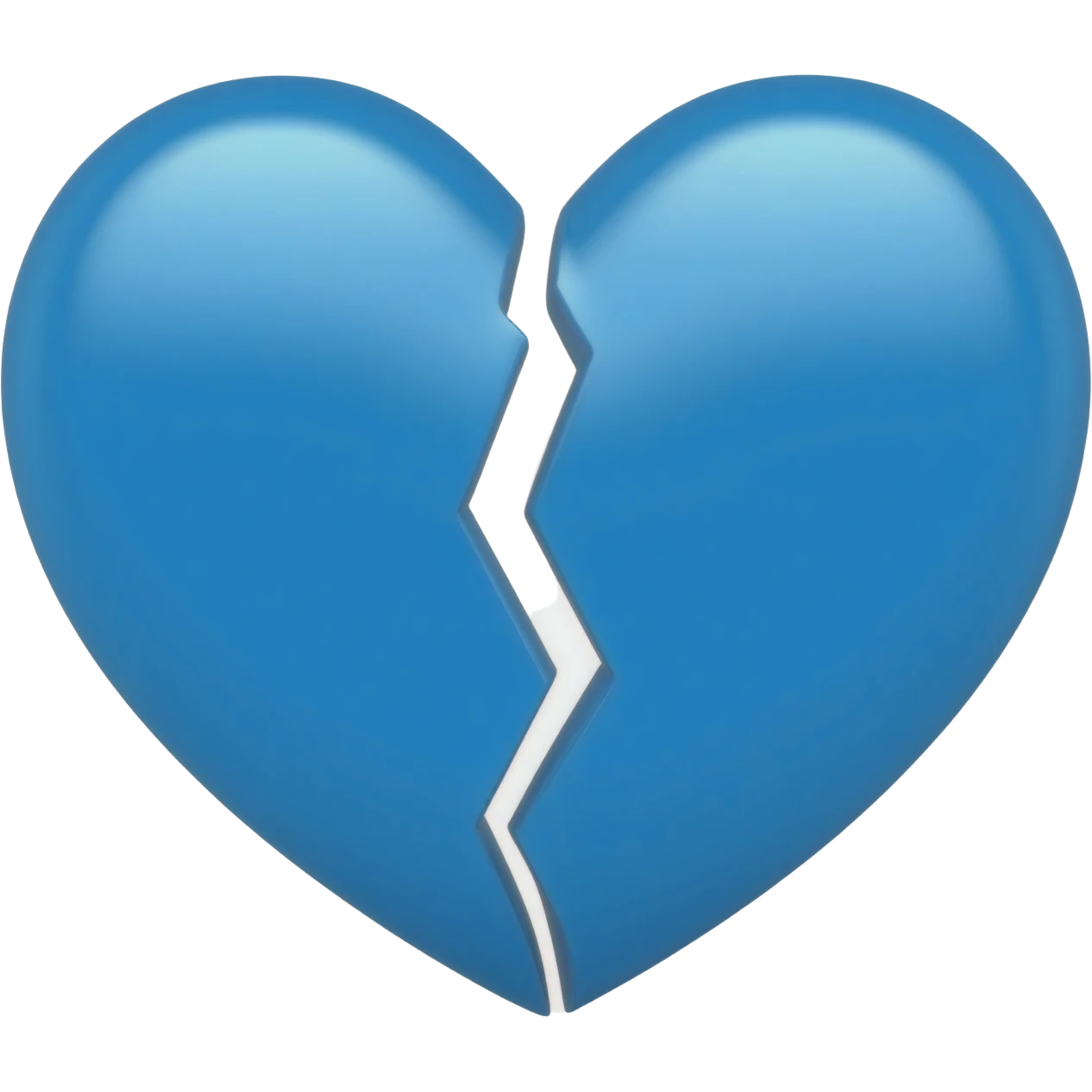 Corazon celeste partido emoji