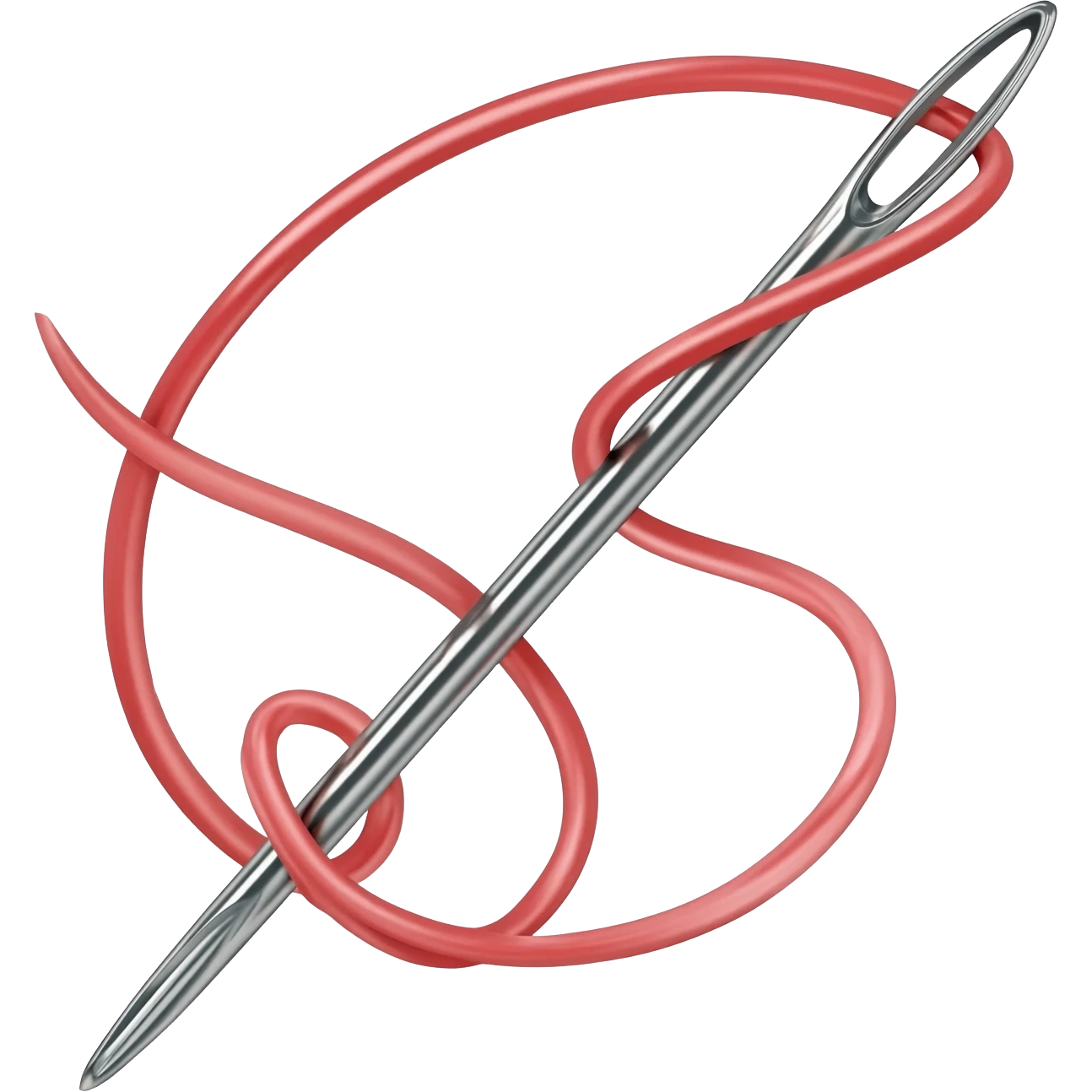 Hilo rojo con aguja emoji