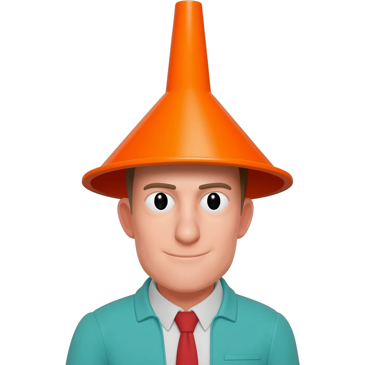 Fou avec un entonnoir sur la tête emoji